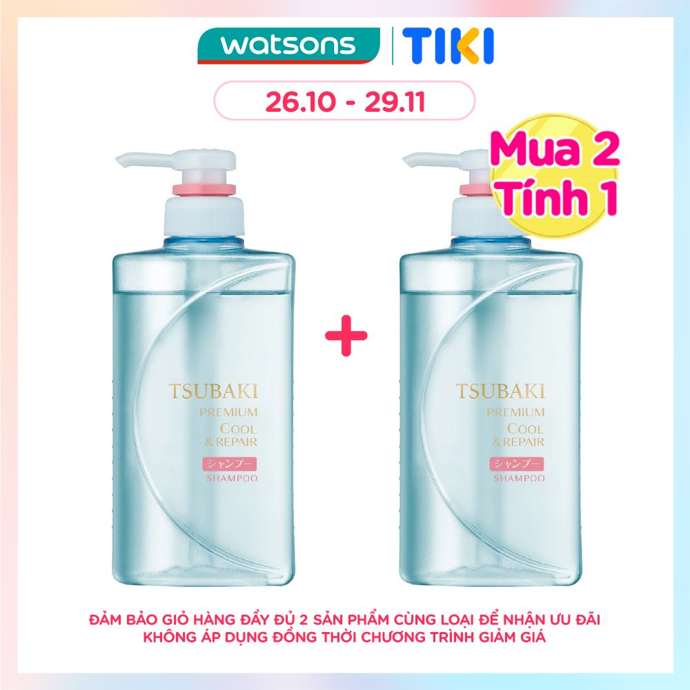 Dầu Gội Sạch Dầu Mát Lạnh Tsubaki Cool & Repair Shampoo 490ml