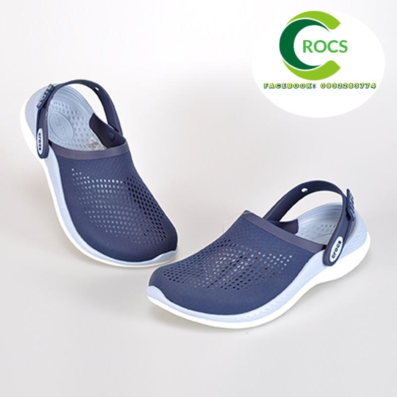 Dép sục nhựa đi mưa chống hôi chân CrocsCroslite Literide 360 clog màu Navy