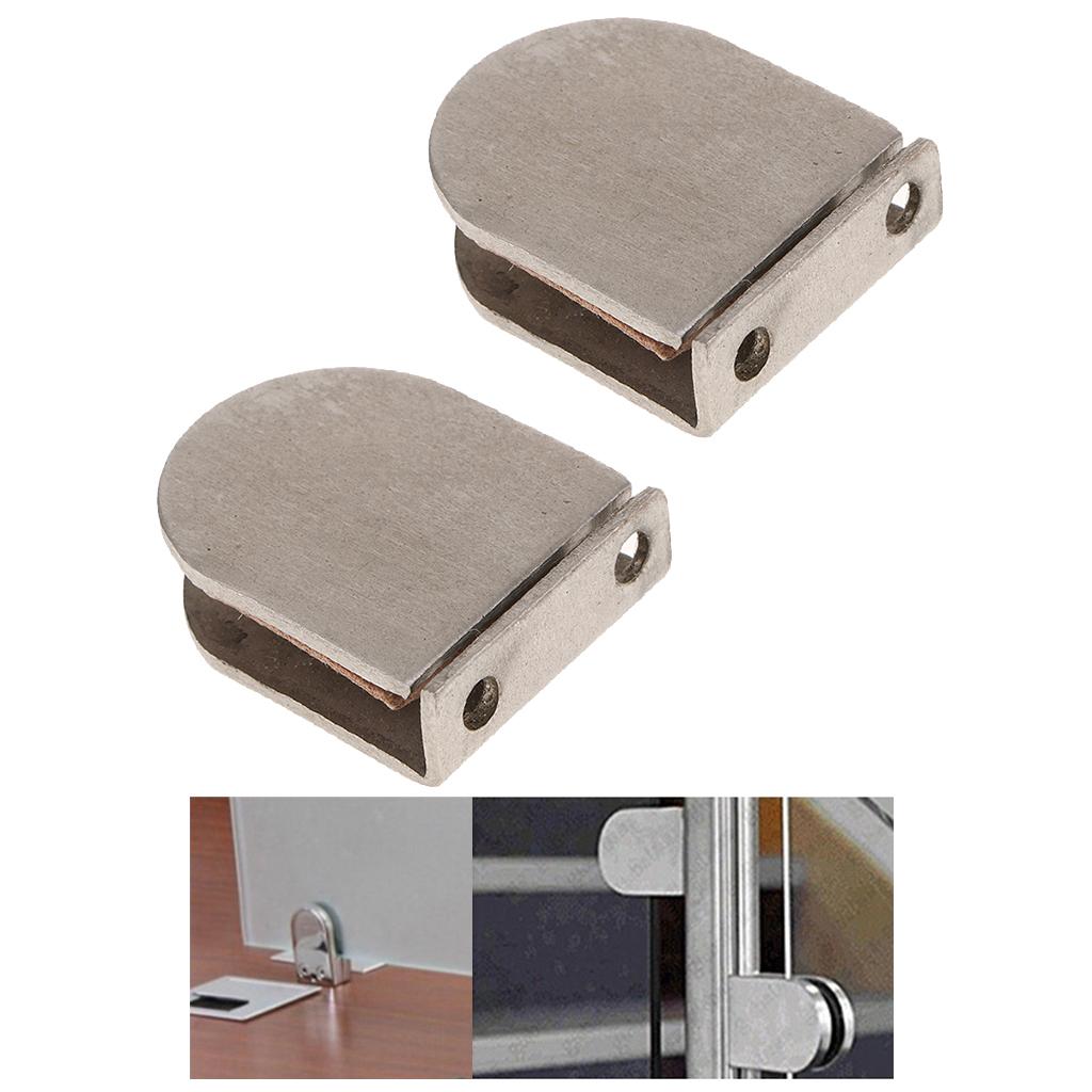 2 Pieces Glass Clips, Suitable for Fixing Bathroom Glass,Office Seat Glass,