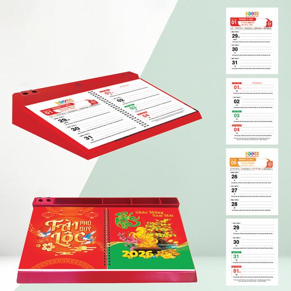 Lịch Bàn Đế Nhựa 2026 - Tài Lọc Phú Quý