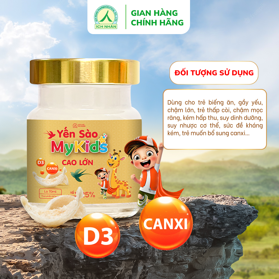 Combo 10 Lọ Yến Sào Mykids Cao Lớn giúp bé ăn ngon, cao lớn, thông minh, tăng sức đề kháng, tăng dưỡng chất cho trẻ - Dạng lọ 70ml