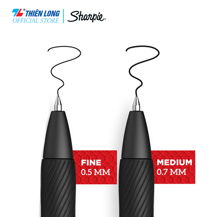 Bút gel không lem Sharpie S-Gel 0.5 mm - Mực đen