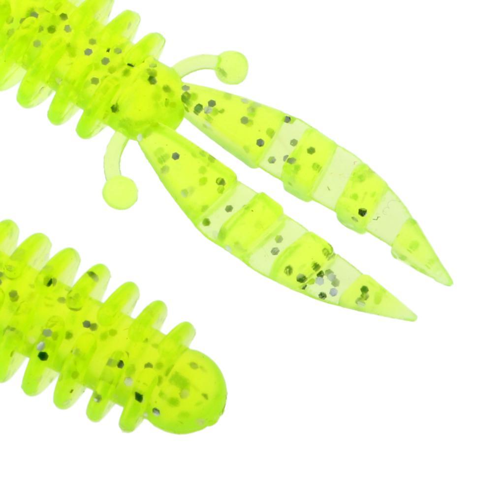 Fishing Soft Plastic Lures Fresh Water Fishing Bait, Artificial Shrimp Shape Fishing Bait, Luminous Fishing Lures Fishing Tackle without Hook