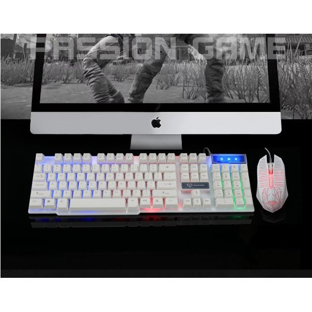 Bộ Bàn Phím Chuyên Game Và Chuột gaming Led 7 màu Divipard GMK-50 MàuTrắng