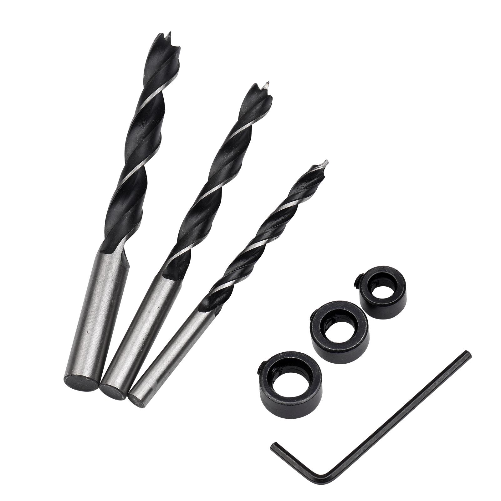 3 mũi khoan 6mm 8mm 10mm + Hướng dẫn 30 45 90 độ Hướng dẫn khoan Jig Hướng dẫn khoan bỏ túi Lỗ Jig Hướng dẫn đồ gỗ Định vị nhiều góc cho chế biến gỗ