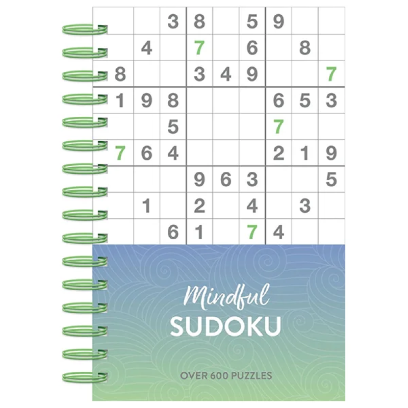 Sách Mindful 600 Puzzles - Sudoku - Green Ombre