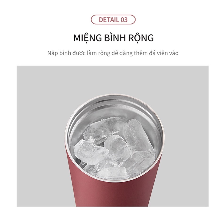 Bình giữ nhiệt Lock&amp;Lock Bucket Tumbler LHC4268 LHC4269 540ml- Hàng chính hãng thép không gỉ quai xách tiện lợi- JoyMall