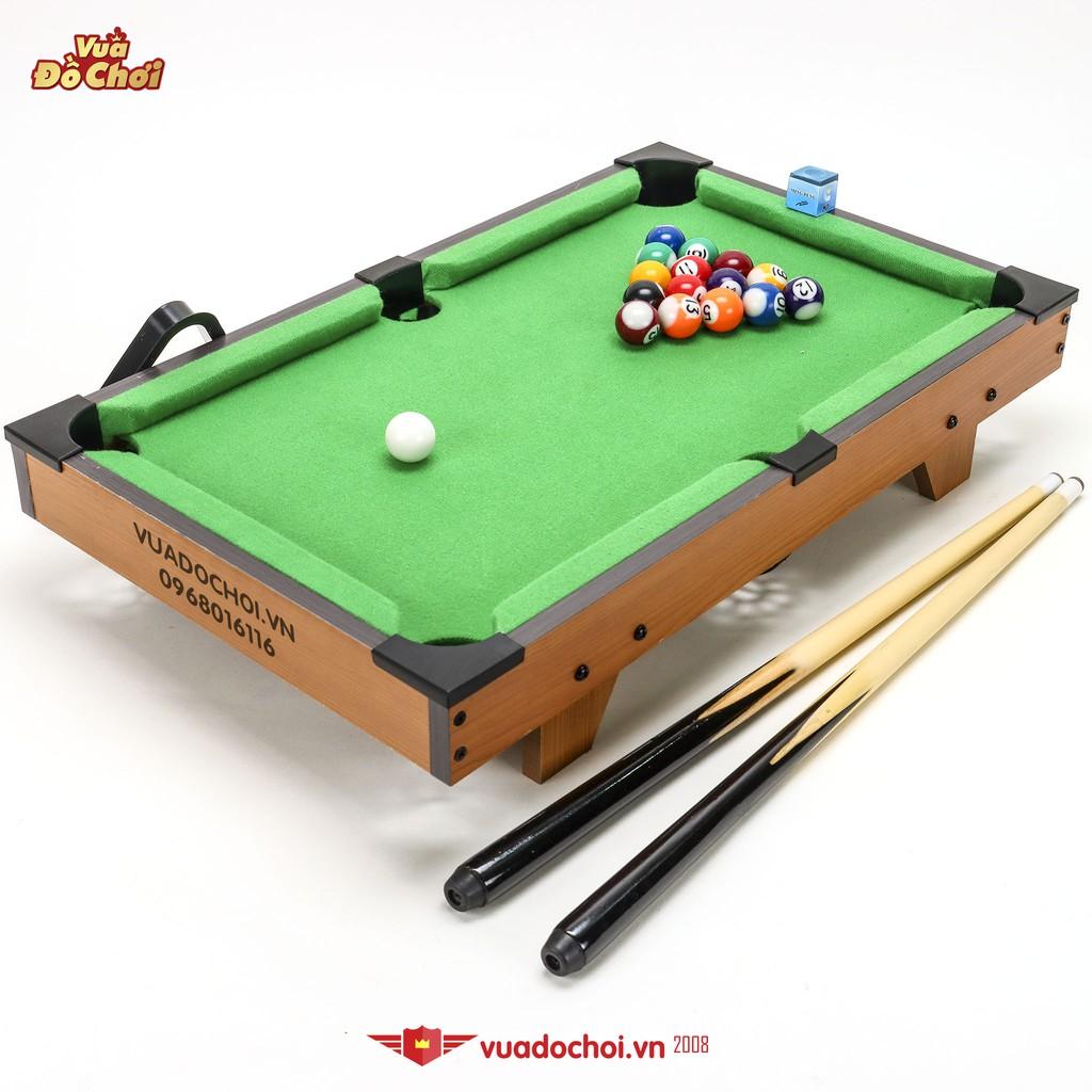 Bộ đồ chơi bàn Bi-A bằng gỗ size 51 cm Gậy, bóng, băng, nỉ, nơ tiêu chuẩn siêu bền siêu đẹp