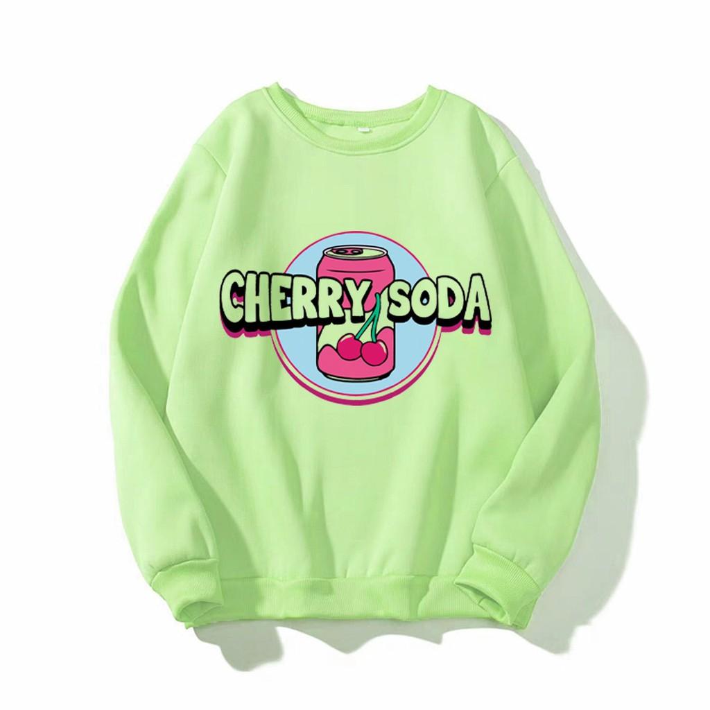 Áo Sweater Nỉ Unisex Form Nam Nữ Cherry Soda Chất Vải Nỉ Thoáng Mát Nhiều Màu Cực Đẹp