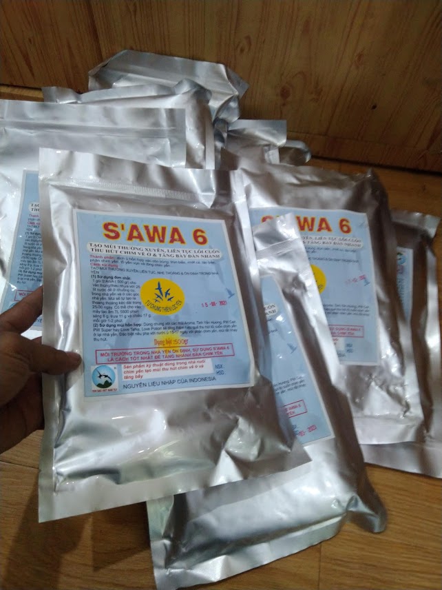 Hỗn hợp SAWA6 CHUYÊN DỤNG tạo mùi tăng bầy đàn cho nhà chim yến
