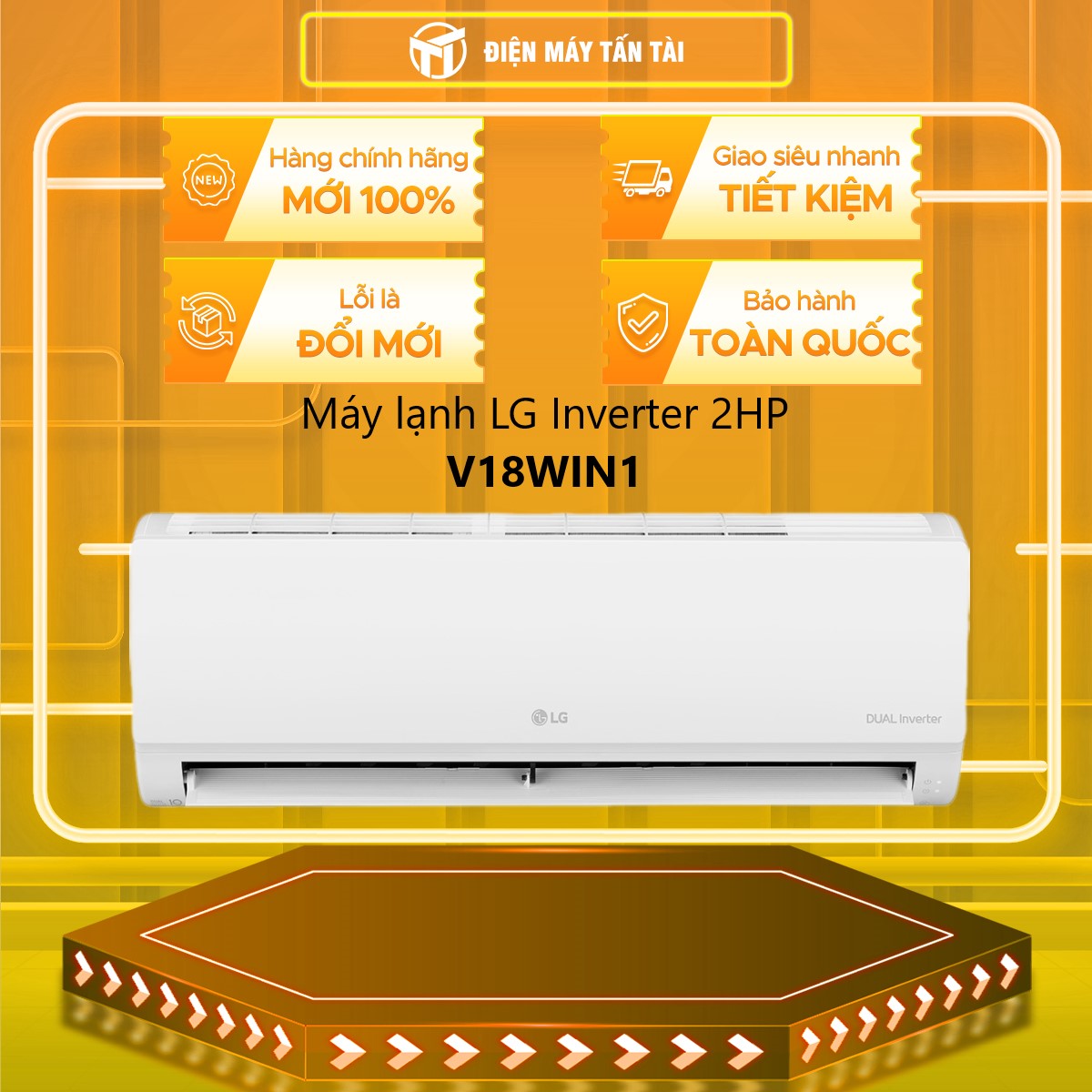 MÁY LẠNH LG V18WIN1 INVERTER 2HP THÁI LAN - HÀNG CHÍNH HÃNG (CHỈ GIAO HCM)