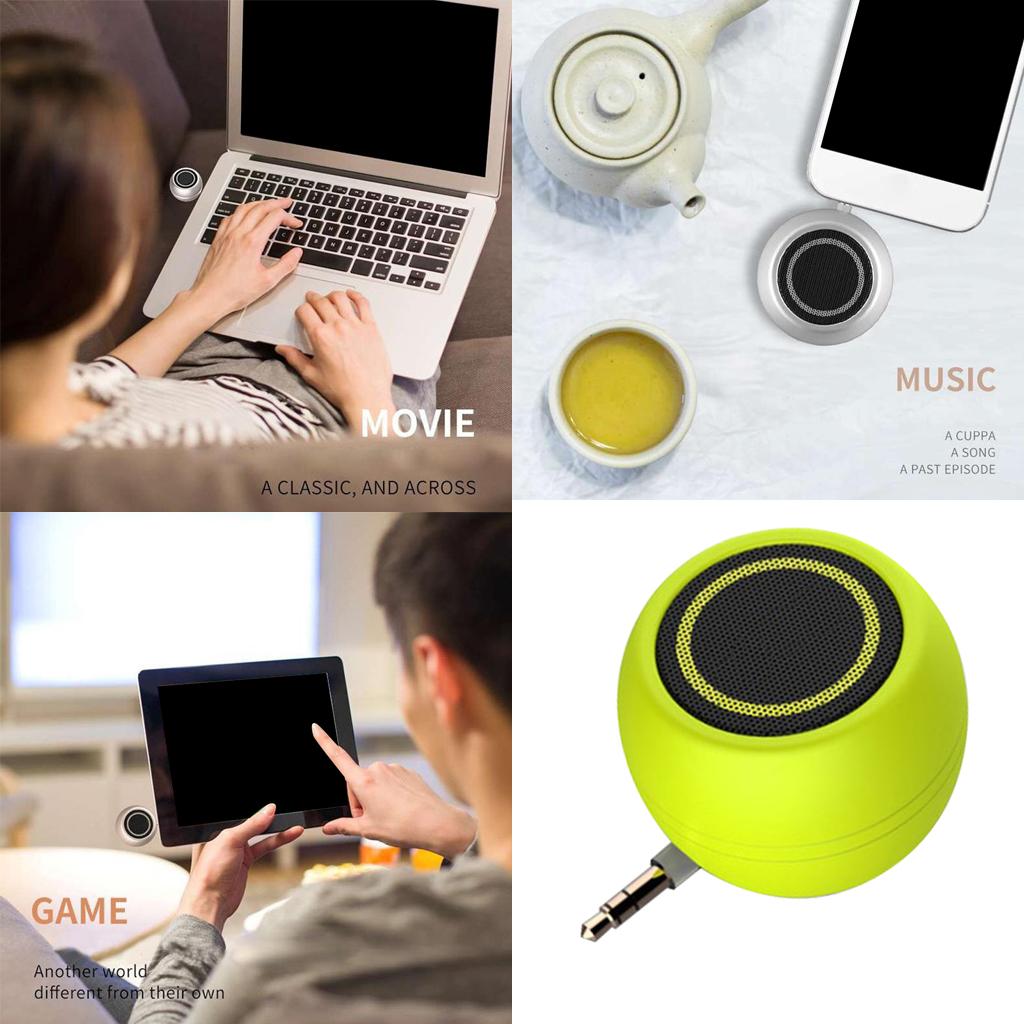 2 Pcs Mini Speaker 3.5mm Jack AUX Music Audio