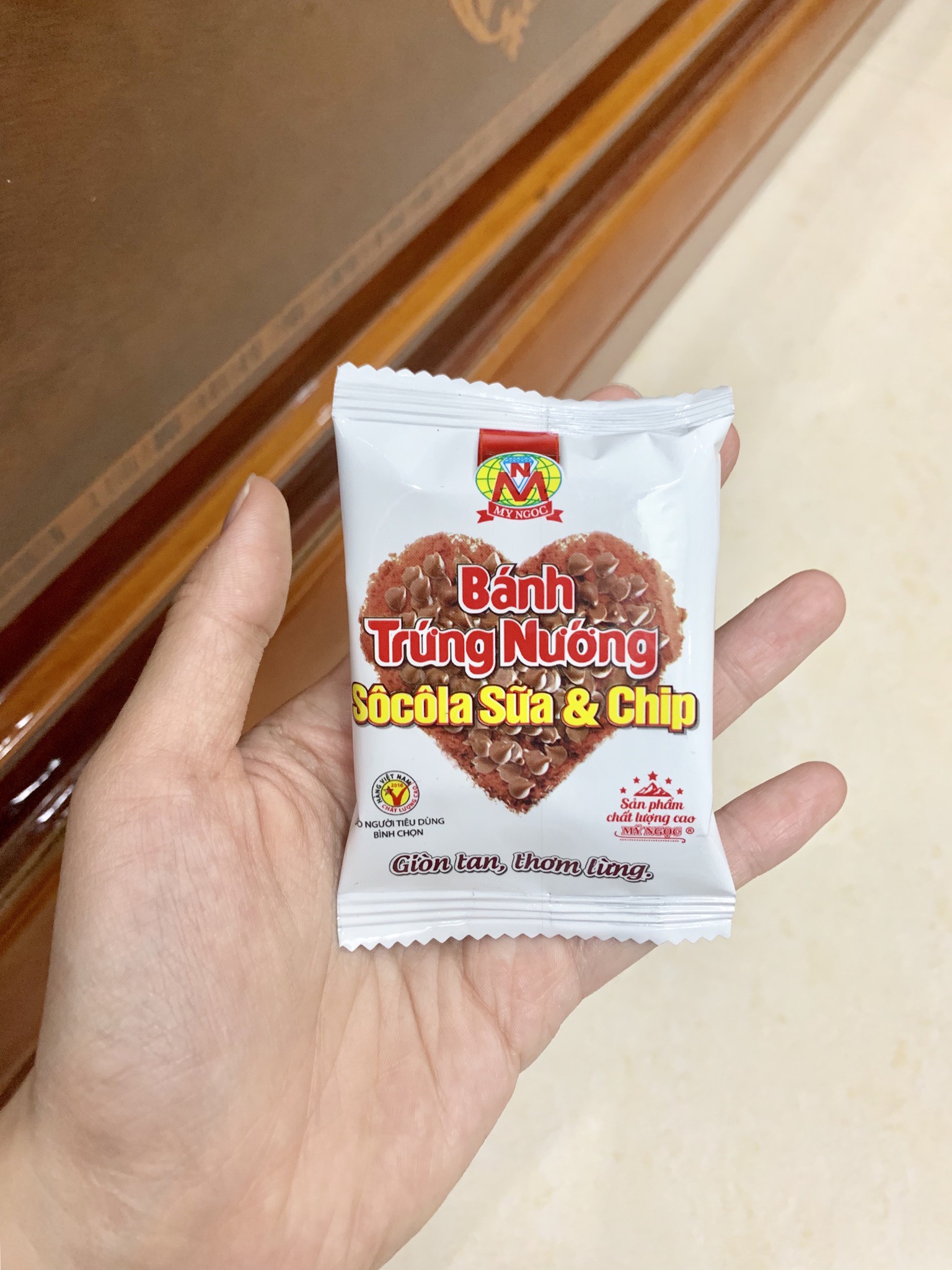 216g Bánh trứng nướng SÔCÔLA sữa &amp; chip MỸ NGỌC