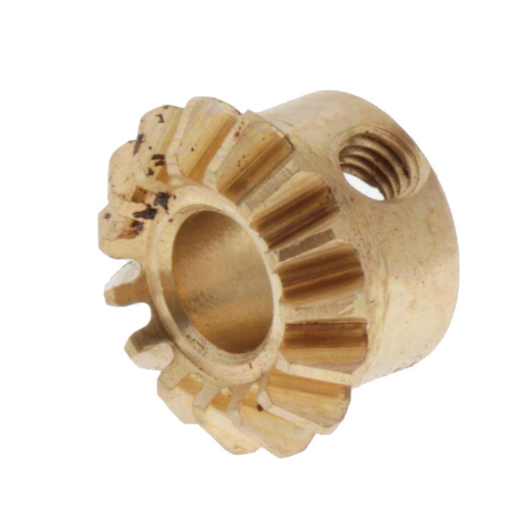 2-6pack 0.8 Modulus Brass Bevel Gear 15 Tooth 3 to 6mm Diameter Hole C