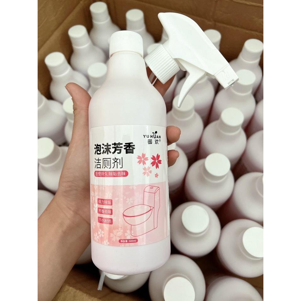 Xịt tẩy rửa nhà vệ sinh hương hoa anh đào dạng bọt nội địa trung hot hot