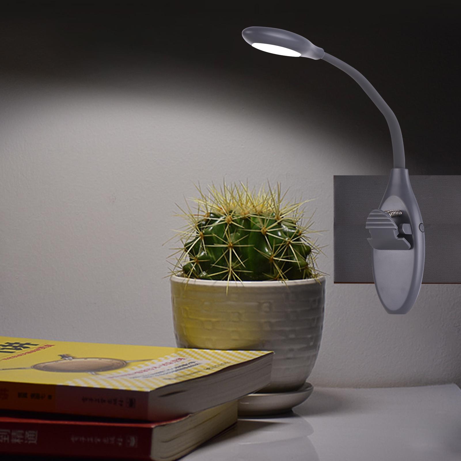 Rechargeable Book Light Clip-on Reading Light Eye-Care LED Light 3 Color Temperature Stepless Dimming with Magnet for
