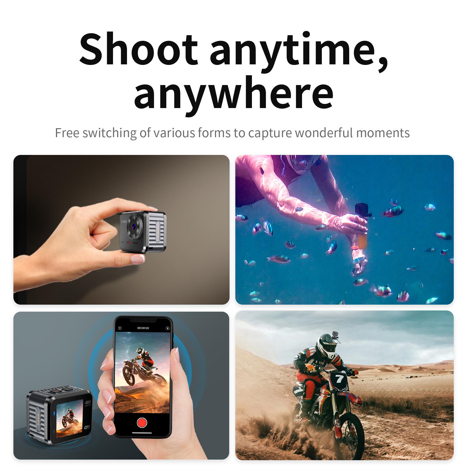New V8 Action Camera 4K Ultra HD 30fps WiFi 1.5-inch 170D 10M Waterproof Go Pro Helmet Video Recording Cameras Hero 10 Sport Cam