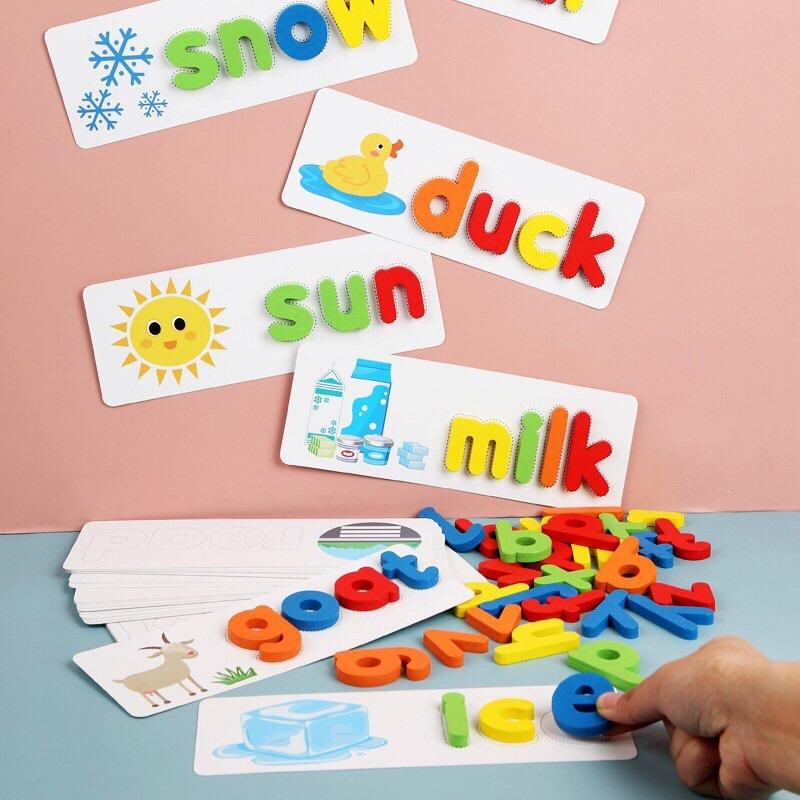 Bộ Thẻ Học Thông Minh Ghép Chữ Cái Tiếng Anh, 52 thẻ ghép chữ - Spelling Game