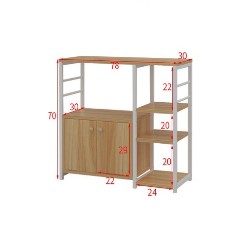 Kệ Lò Vi Sóng 2 Tầng 3 Ngăn Có Tủ