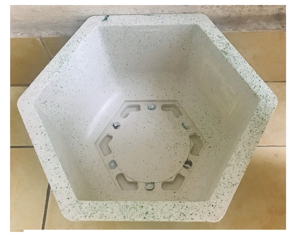 15 Chậu Nhựa Trồng Hoa Cây Cảnh Lục Giác Nhiều Màu Kích Thước 250x150