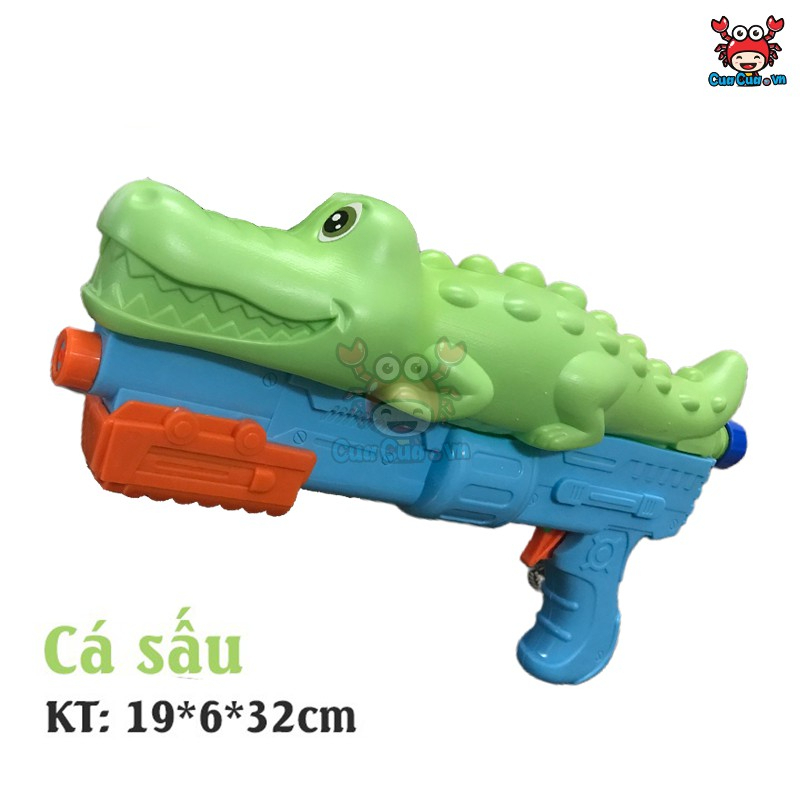 Súng nước cá mập, cá sấu, khủng long (Súng nước đồ chơi an toàn cho bé)
