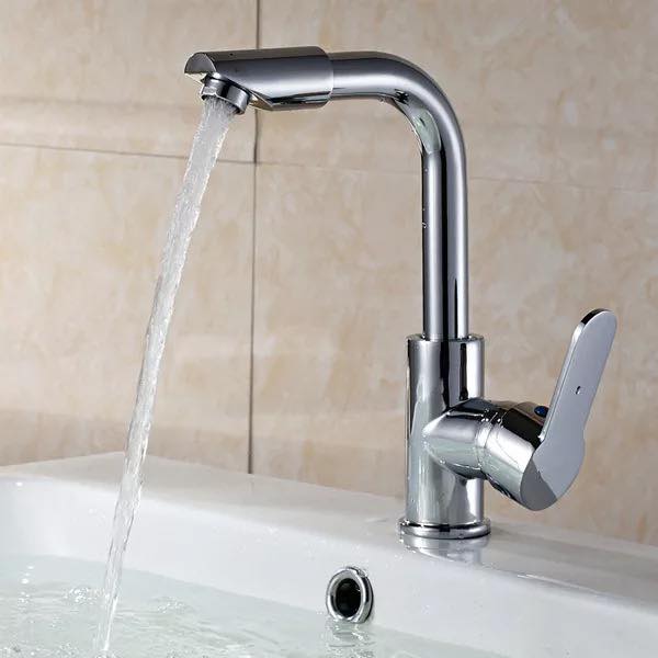 Vòi Lavabo Nóng Lạnh Xoay 360 Độ Cổ Cao 013