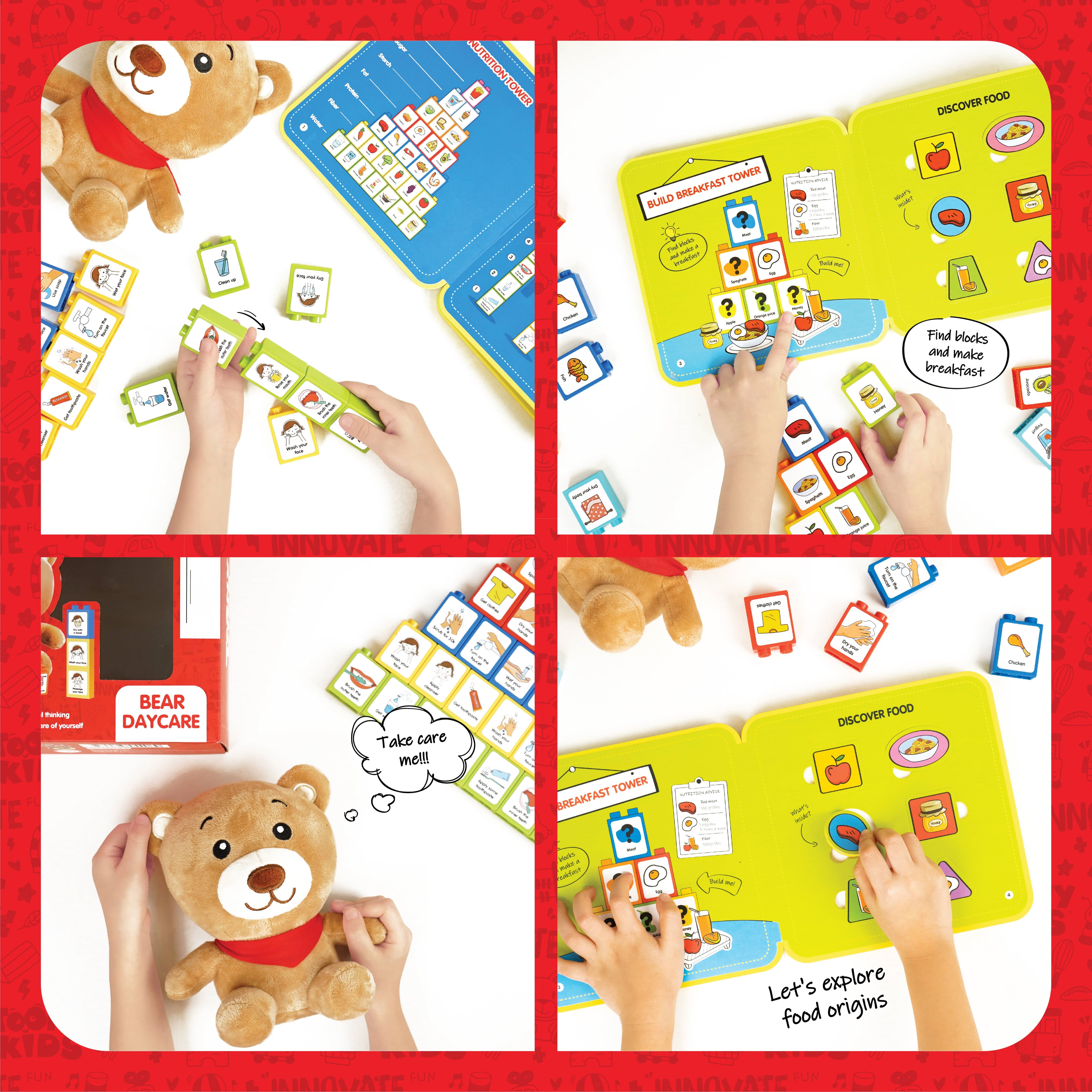 Đồ Chơi Bộ Lắp Ráp Học Và Chơi Cùng Gấu TOONYKIDS - Đồ Chơi Thông Minh Cho Bé - Bear Day Care TN00622