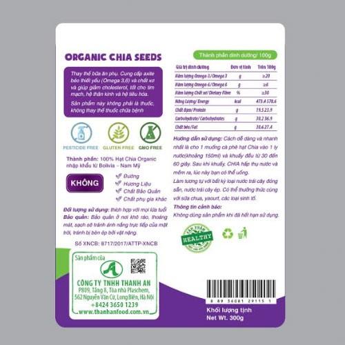 Hạt Chia OATTA Giàu Omega-3 Và Chất Xơ Phù Hợp Cho Người Ăn Kiêng Giảm Cân Eat Clean Túi 300g