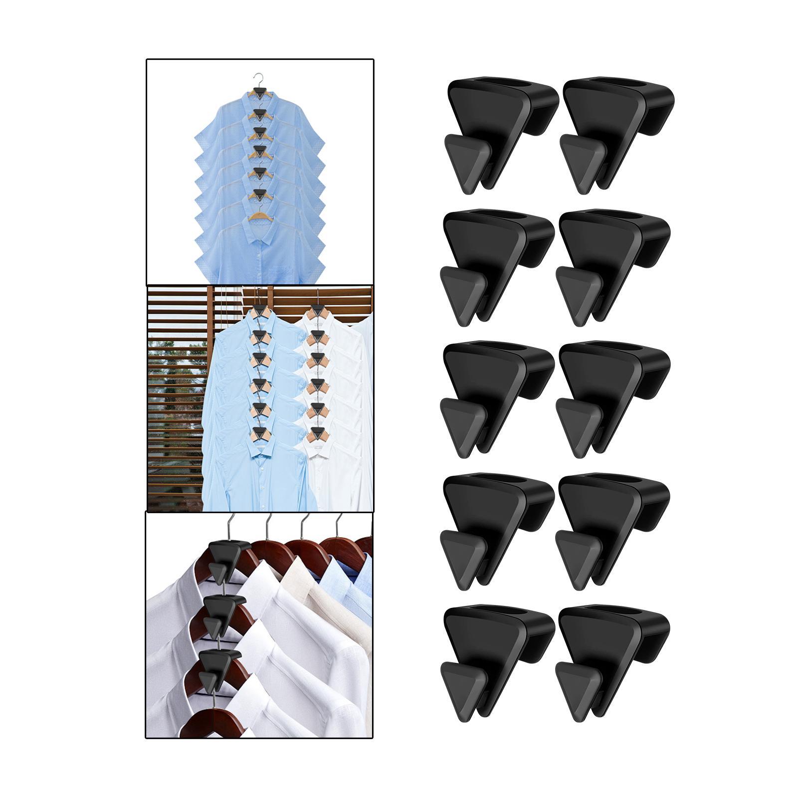 10 Pieces Heavy Duty Clothes Hanger Connector Hooks for Coats Belts Scarves