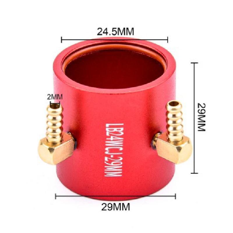 Áo nước nhôm làm mát motor size 24mm cho tàu mô hình RC Boat