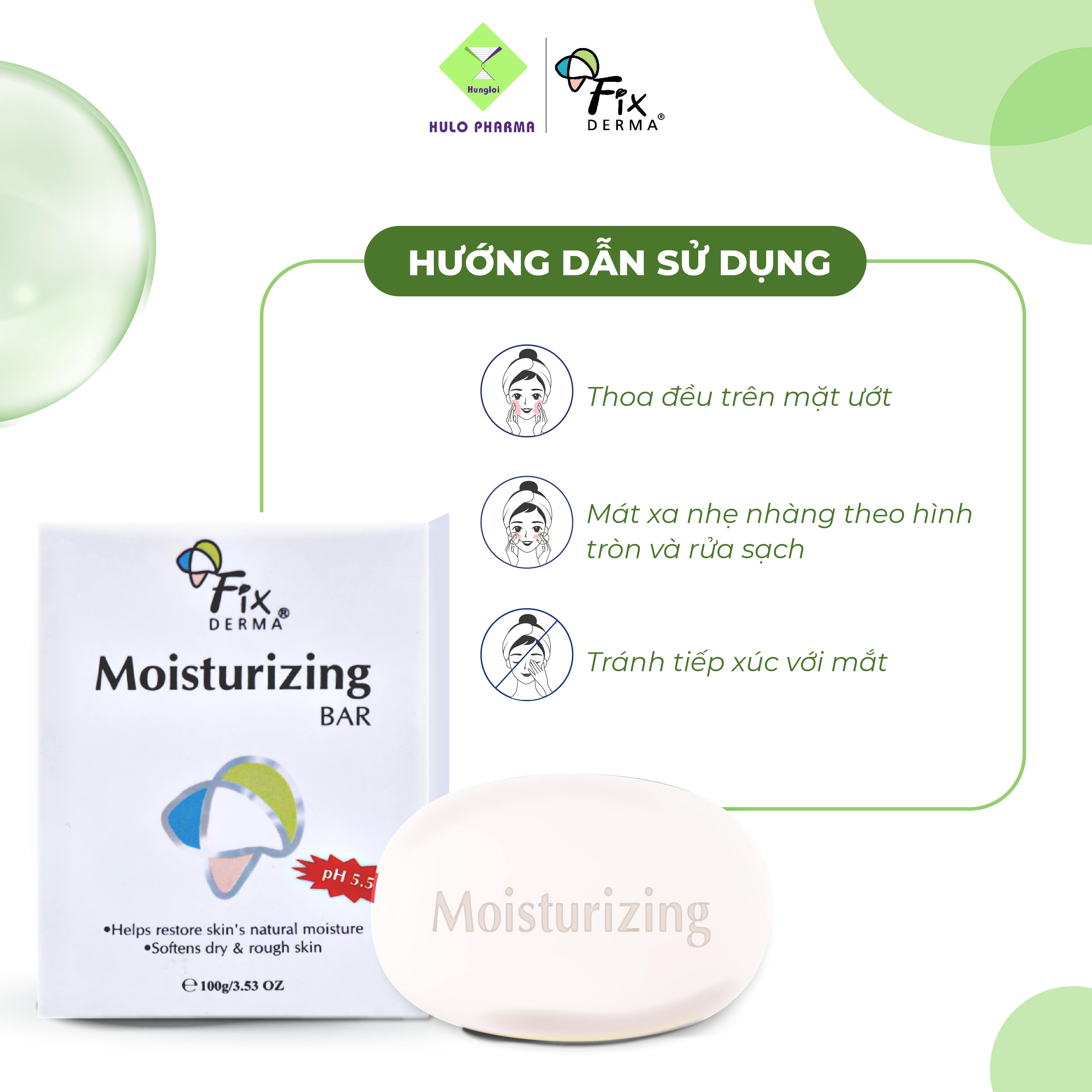 Xà Phòng Tắm Giúp Dưỡng Ẩm FIXDERMA Moisturizing Bar Giúp Dưỡng Trắng Da, Cấp Ẩm, Mềm Mịn Da 100g - Hùng Lợi
