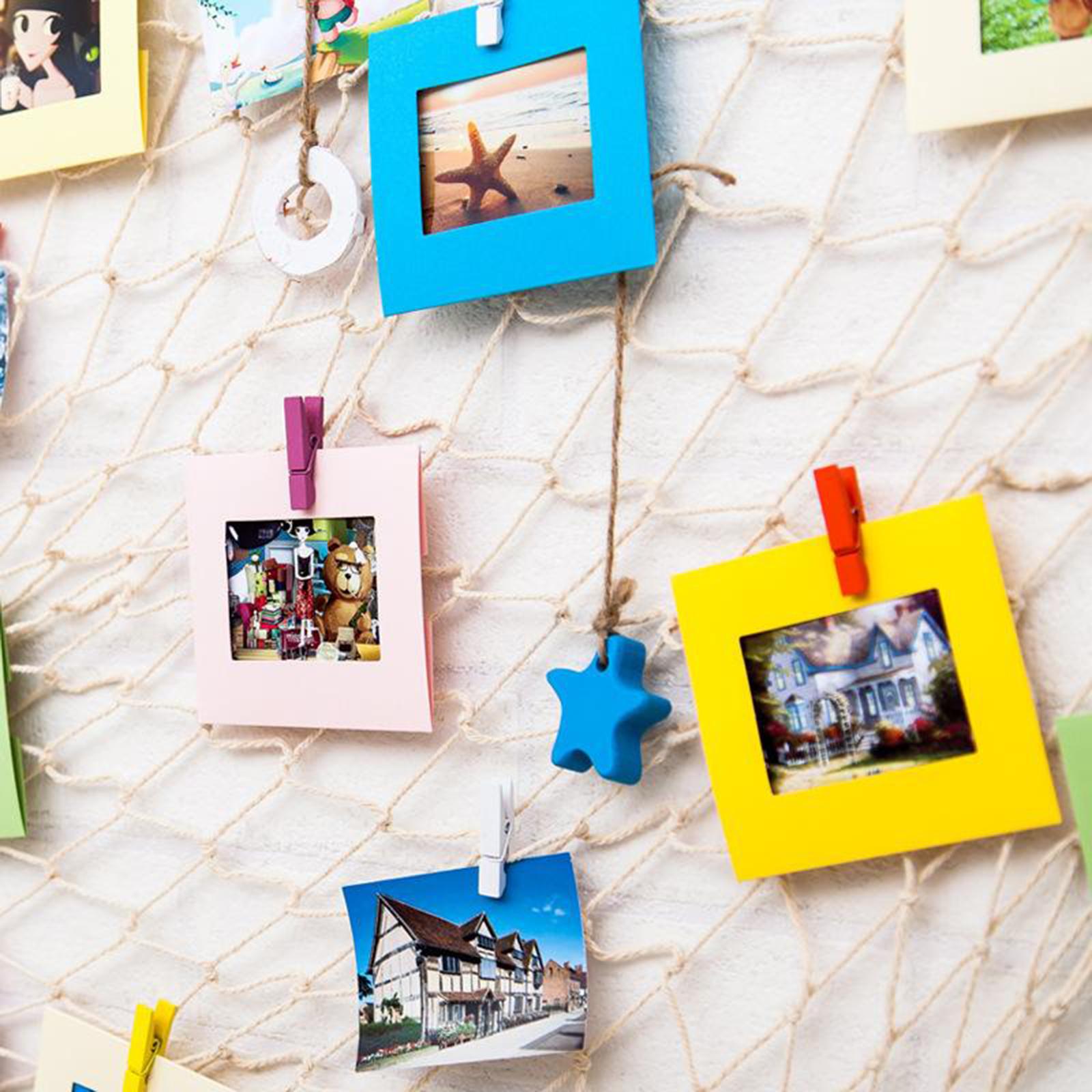 Paper Photo Picture Frame Display Craft Rope Clip Ornaments 30pcs 3in
