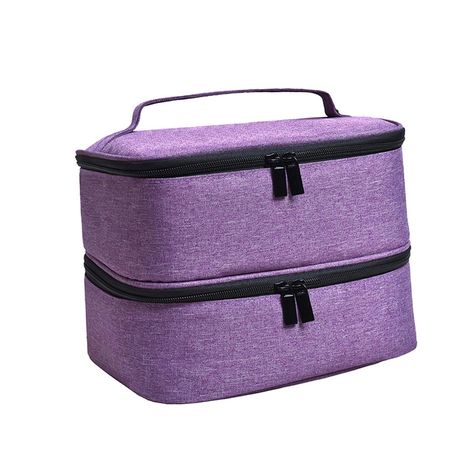 Double Layer Nail Storage Bag Organizer Portable Makeup Bag