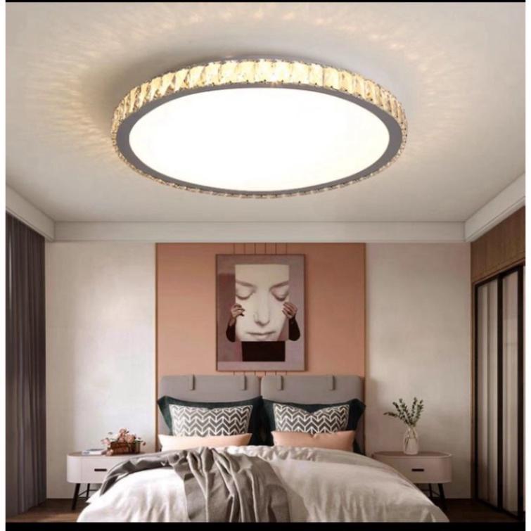 MKPL_13 Đèn mâm áp trần phale chuẩn K9 trang trí phòng khách, đèn trang trí trần tối tân DT HQ