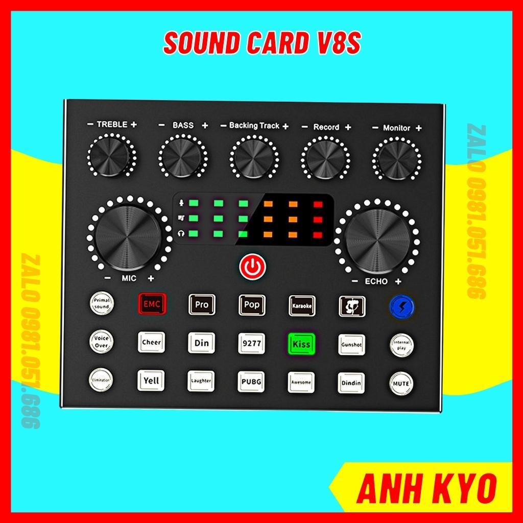 Card âm thanh v8s, sound card v8s mới, bộ chuyển đổi âm thanh ngoài bluetooth5.0