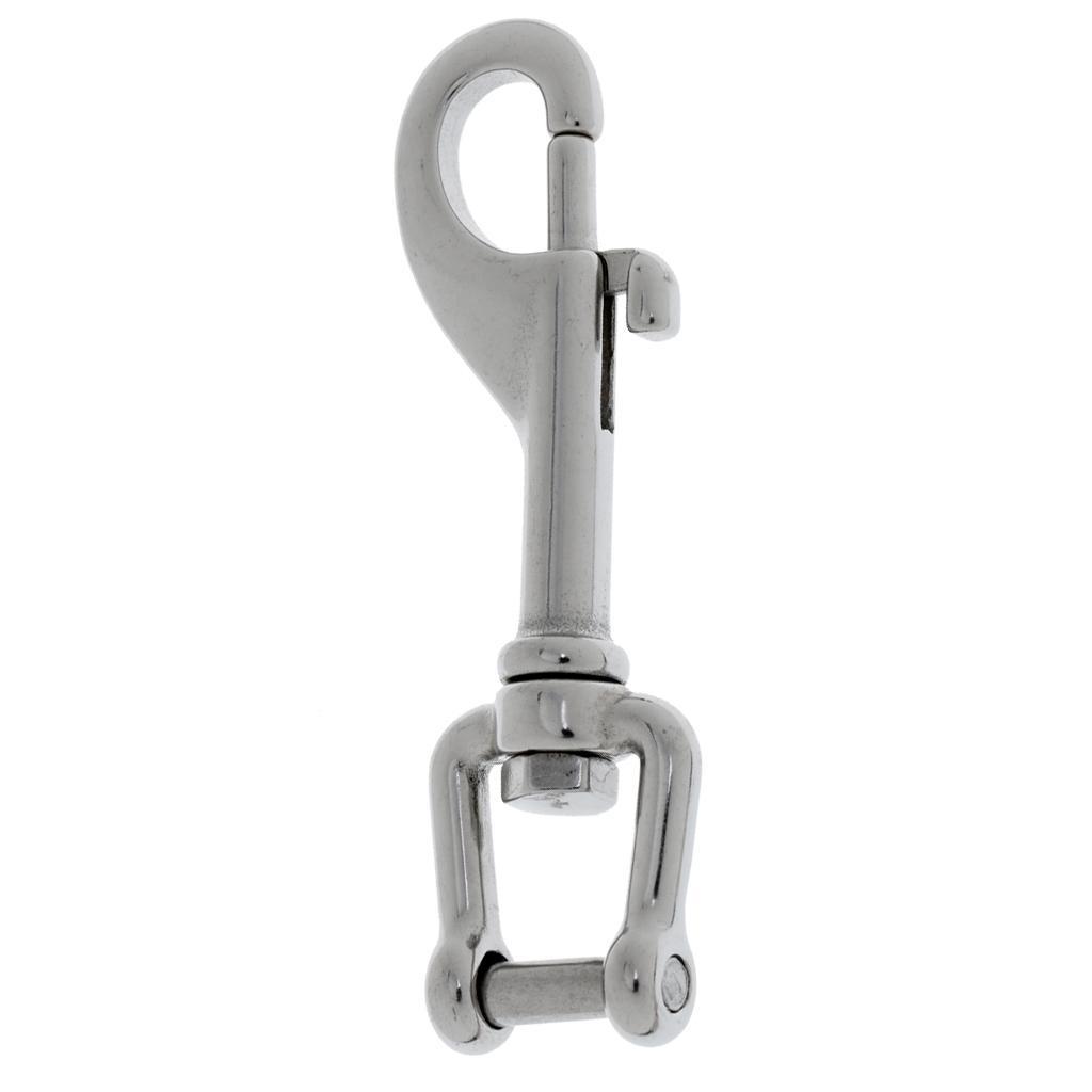 Pack of 2 Pieces 9.9cm/ 3.9inch Strong Marine 316 Stainless Steel Swivel Shackle Eye Bolt Snap Hooks