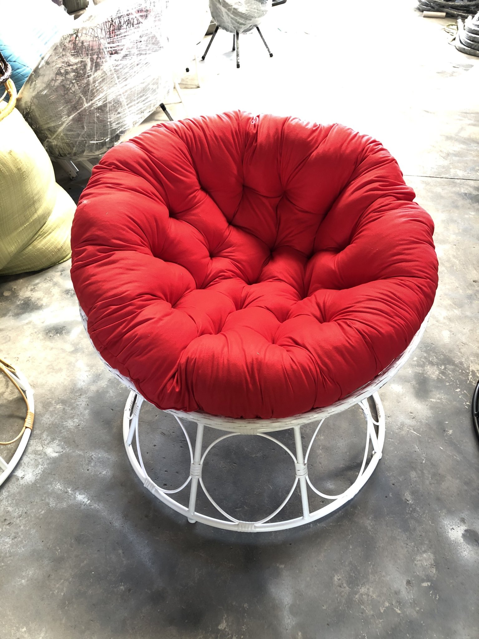 Ghế mặt trăng Papasan mây thật cao cấp Juno Sofa size 1m kèm nệm