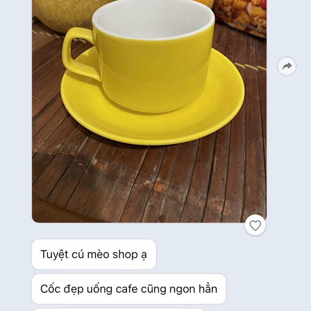 Tách cafe Bát Tràng - Cà fe Cao cấp - Ly cafe 250ml - Cốc Uống Cà fê - Vitaminceramics