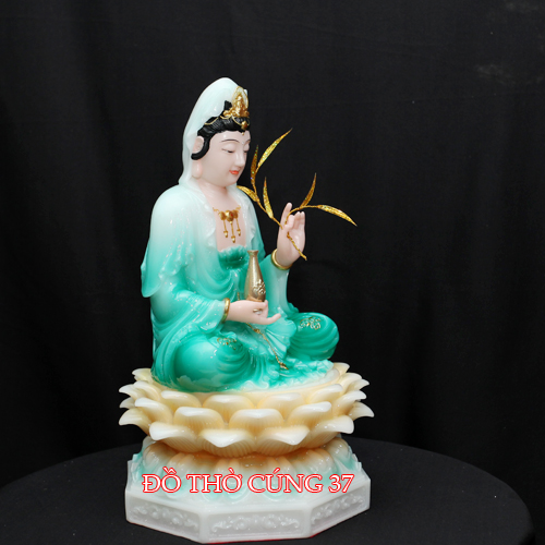 Tượng Quan Âm Bồ Tát - Áo Xanh