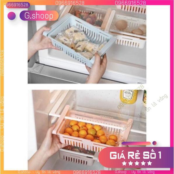 Khay để đồ tủ lạnh rổ nhựa co giãn tiện ích