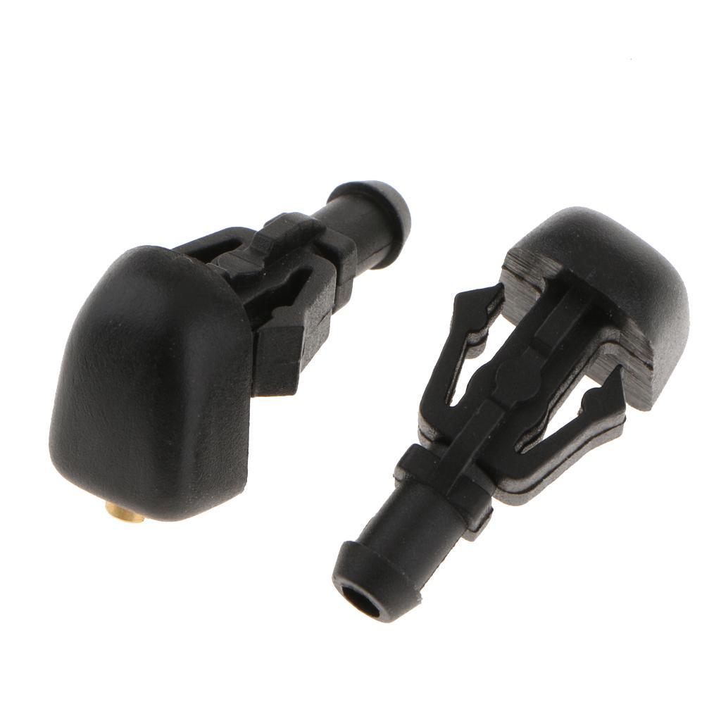 2 Pieces Car Front Windshield Washer Wiper Fluid Spray Jet Nozzles for