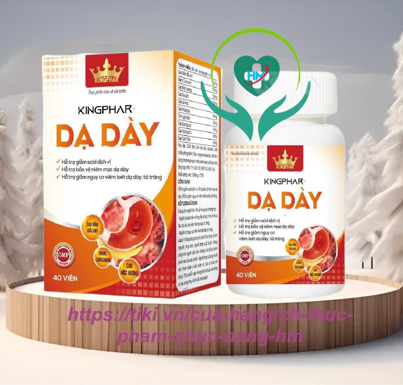 Kingphar- Dạ Dày hỗ trợ giảm acid dịch vị, hỗ trợ bảo vệ niêm mạc dạ dày