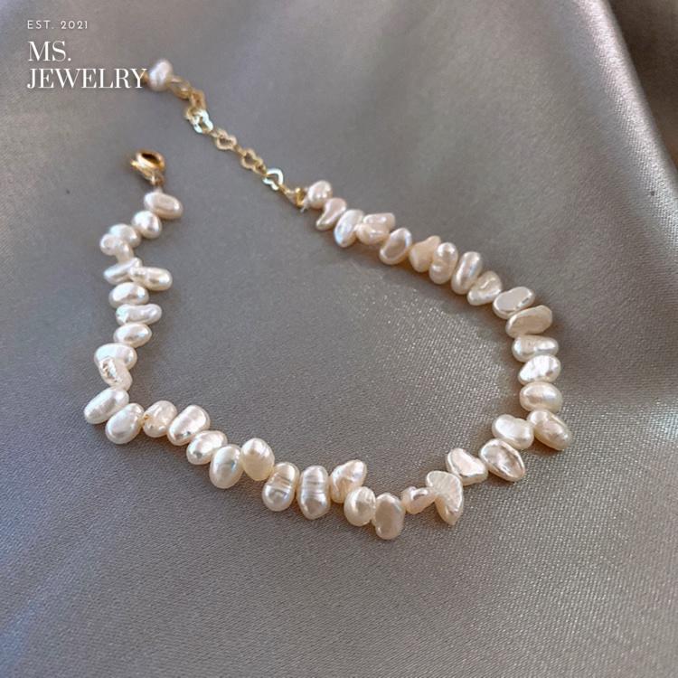 Vòng Tay Lắc Tay Hạt Ngọc Nước Ngọt Pearl VT03 phong cách Hàn Quốc sang chảnh phụ kiện trang sức thời trang đẹp