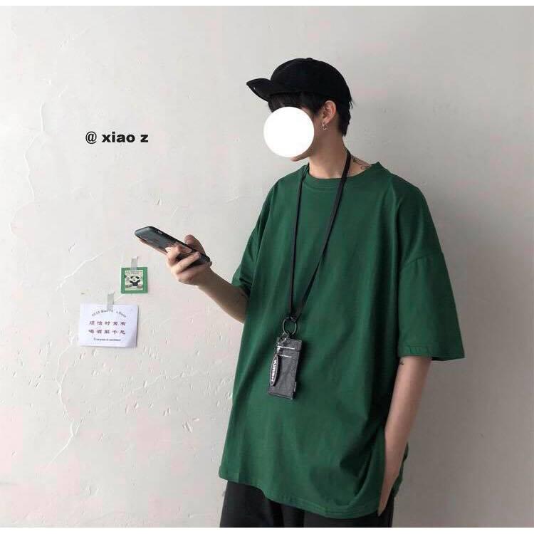 Áo thun tay lỡ form rộng áo phông nam nữ oversize T shirt TRƠN chất cotton mềm mịn dày dặn form 50-70kg mặc