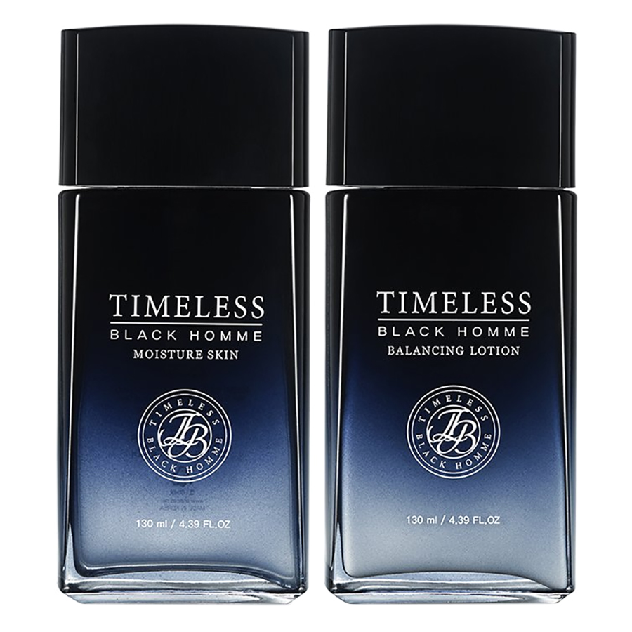 Bộ nước cân bằng và sữa dưỡng da SNP Timeless Black Homme Skin Care Set (130ml / Chai)