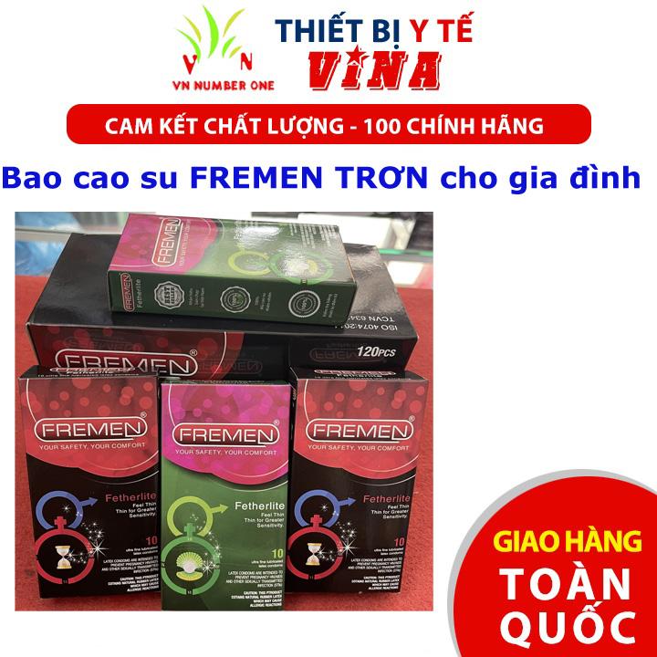 Rẻ vô địch - Bao cao su gai FREMEN - Bao cao su trơn FREMEN Công nghệ Nhật Bản - Bảo Vệ An Toàn Hộp 10 cái