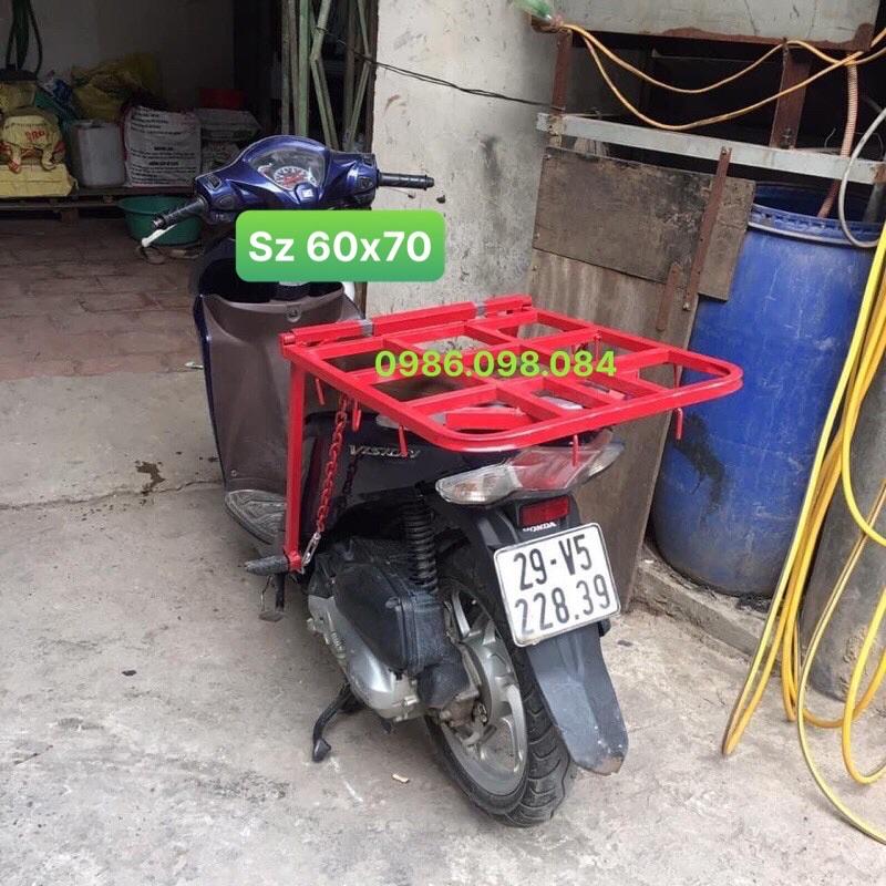 Cáng chở hàng, kệ xe máy đa năng không mở cốp, tháo lắp dễ dàng