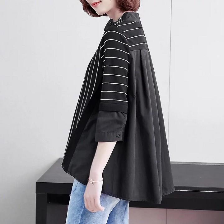 TK348-ÁO SỌC TAY LỠ BIGSIZE S-6XL