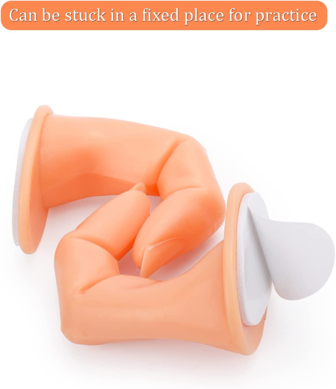 Ngón tay làm móng giả, 10 miếng móng tay ngón tay thực tế Hiển thị mô hình ngón tay bằng nhựa để thực hành nghệ thuật móng tay