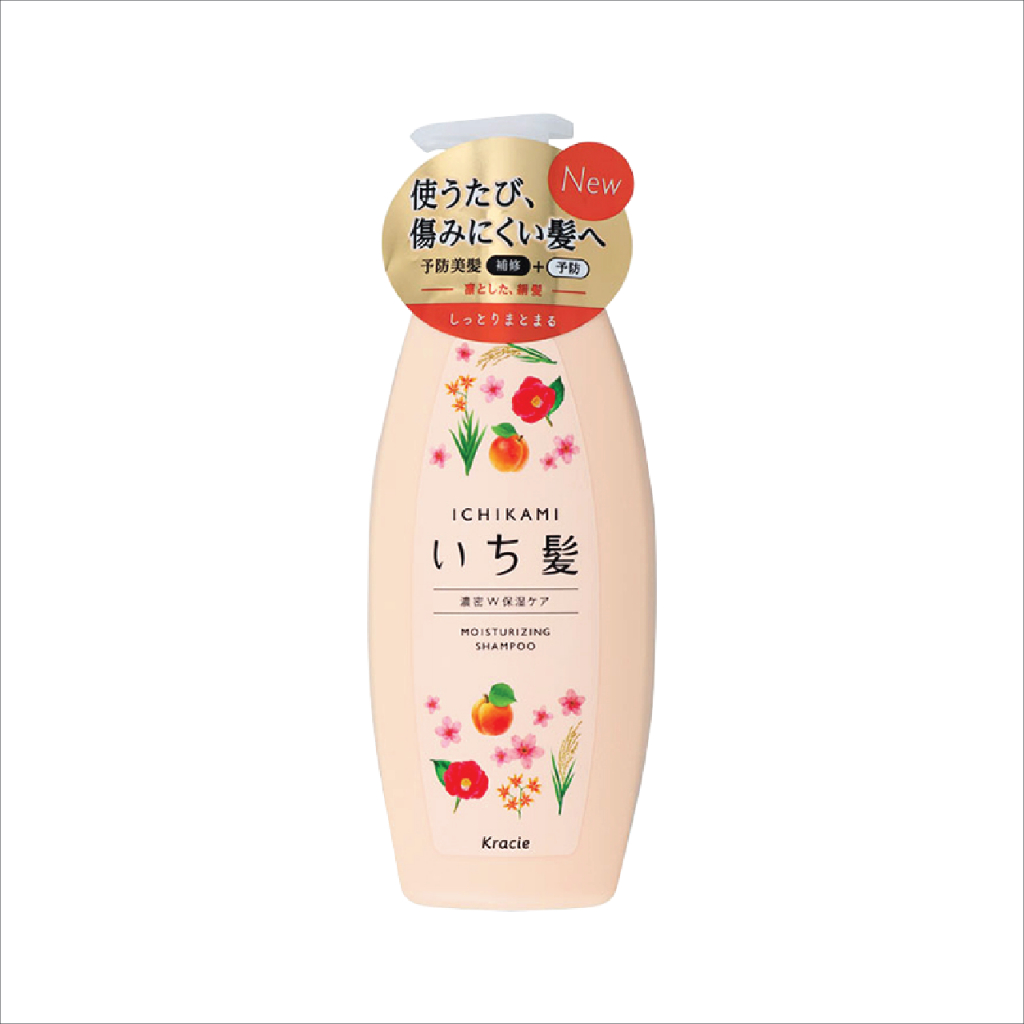 Dầu Gội Đầu Dưỡng Ẩm Phục Hồi Tóc Hư Tổn Kracie Ichikami Moisturizing Shampoo 480mL (Bị Trầy Vỏ)